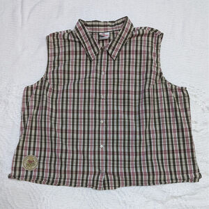 Disney Store Women's Sleeveless Blouse Winnie the Pooh XXL Multicolor Cotton